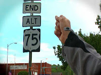 US-75 Alternate sign in Sapulpa