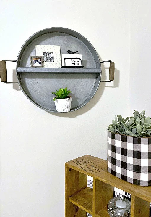 DIY Farmhouse Shelf from a Repurposed Tray