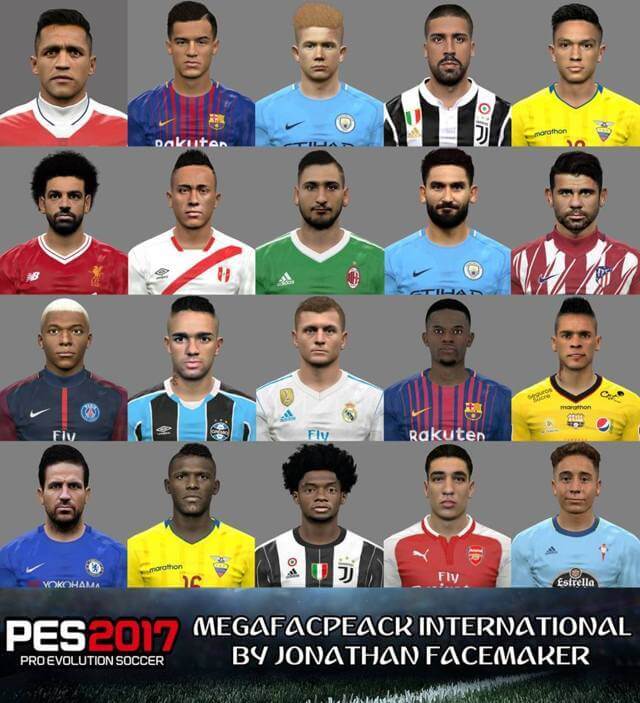 Mega Facepack Update - PES 2017 - PATCH PES | New Patch Pro Evolution