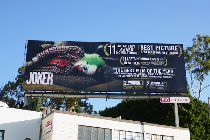 Joker Oscar nominee billboard Joker Oscar nominee billboard