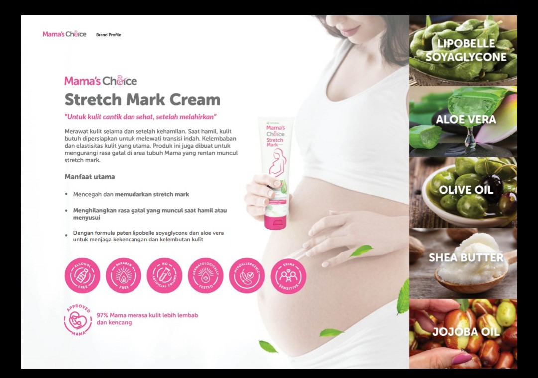Mama's Choice Stretch Mark Cream, Pilihan Terbaik untuk Ibu Hamil dan Menyusui Jetrani
