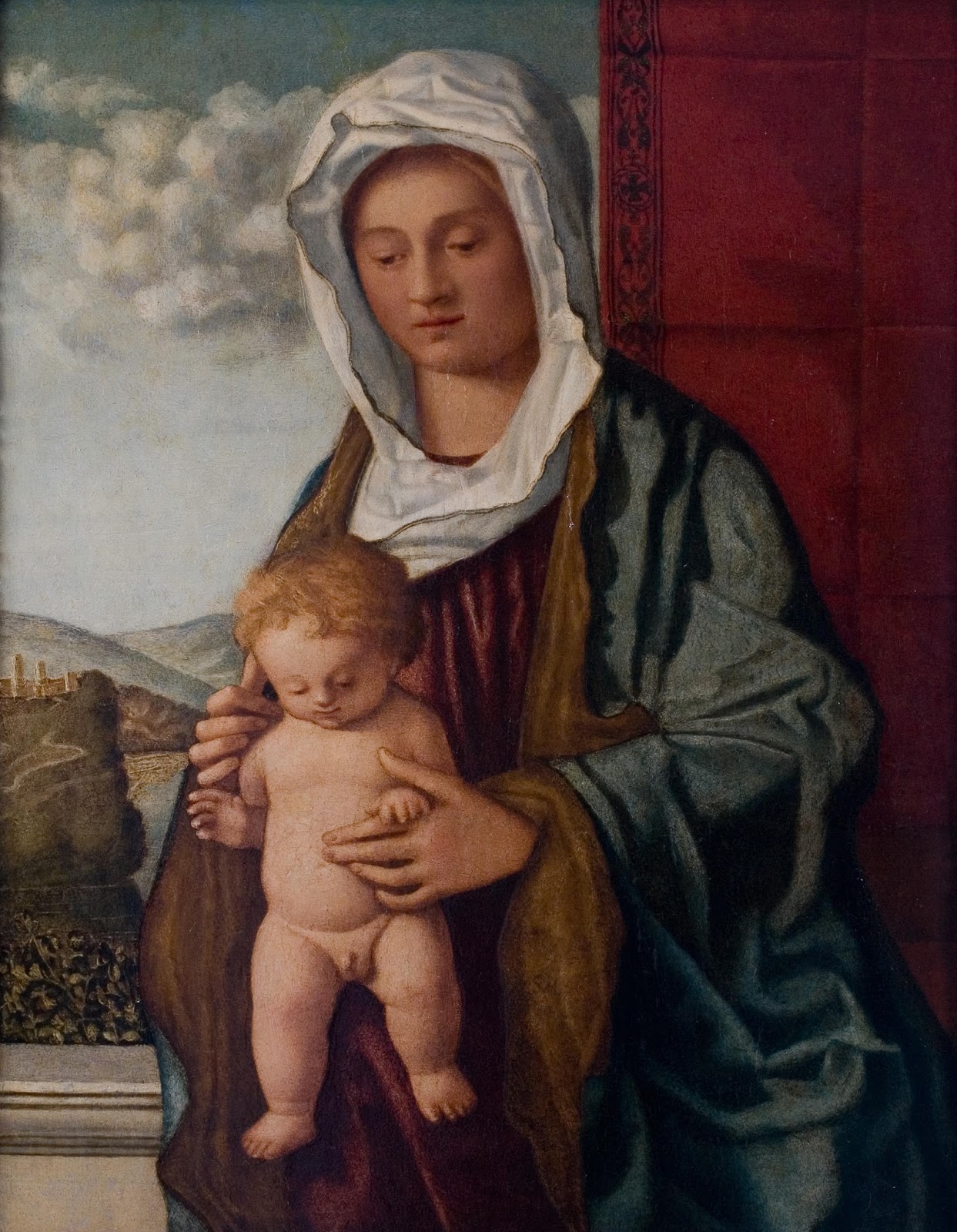 Изображение мадонны с младенцем
