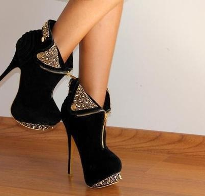 FUN AND FASHION HUB: Black high heel stylish shoes for ladies