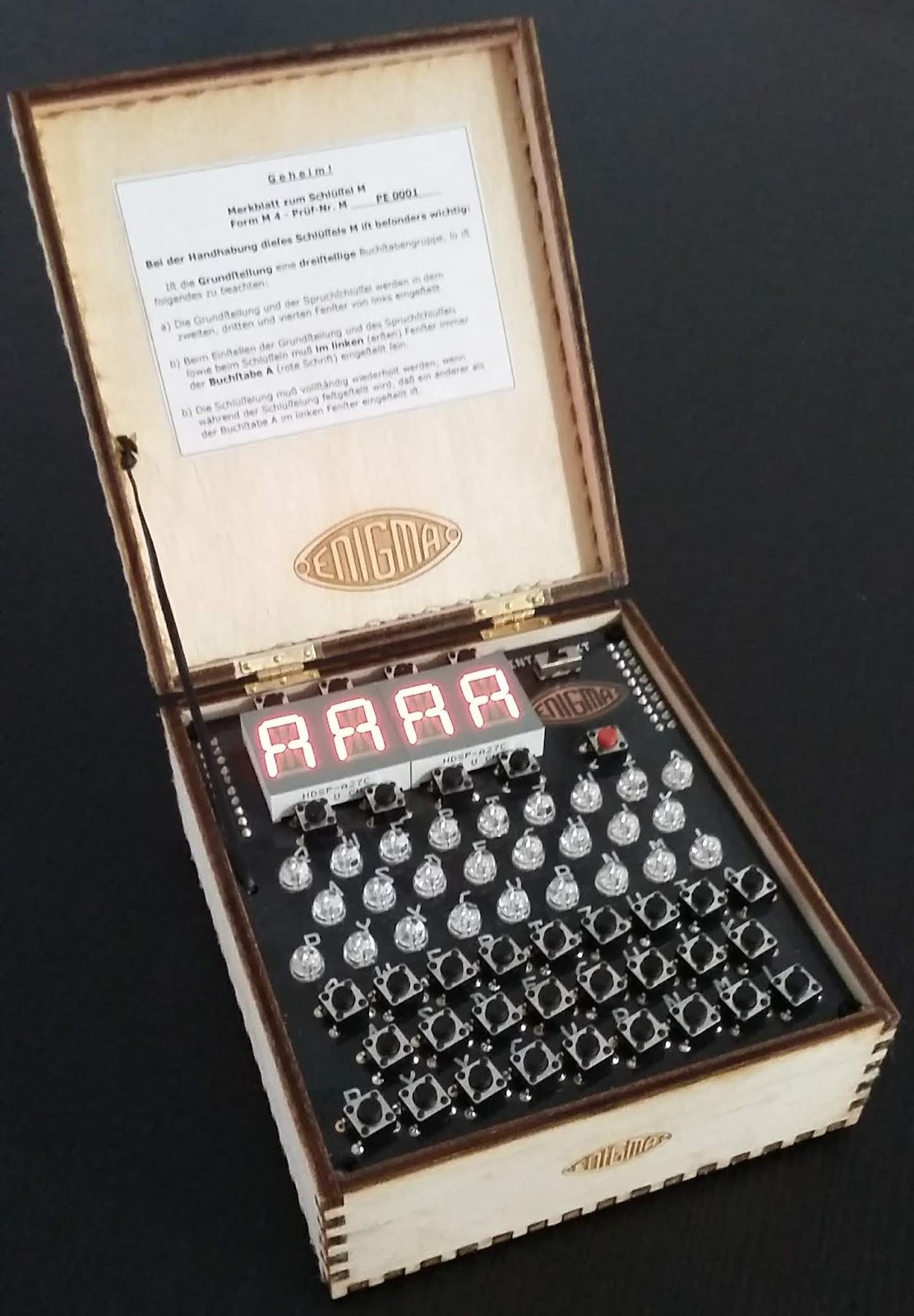 Arduino Enigma Machine Simulator eBay Listing for PicoEnigma