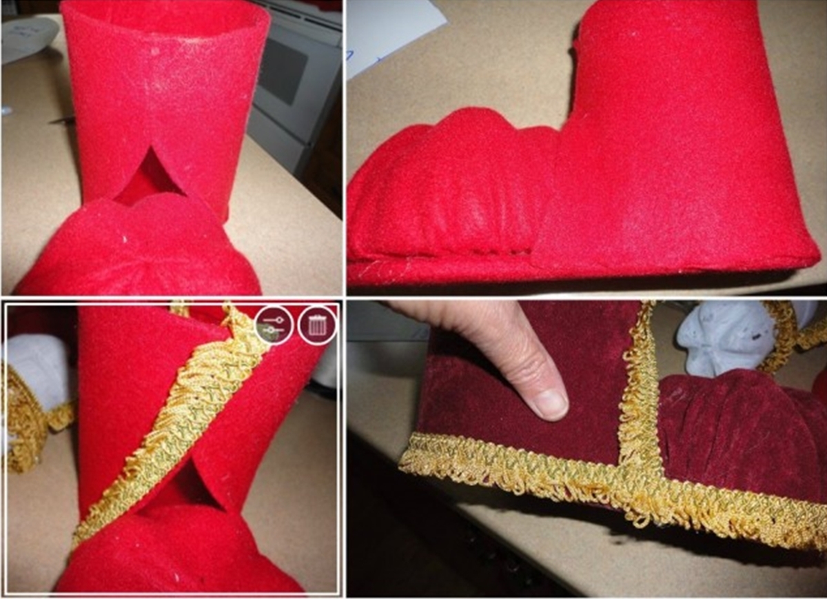 Новогодняя игрушка сапожок для деда мороза. Новогодний башмачок. Как сделать сапог деда мороза. Новогодний сапог из фоамирана. Башмачок с подарками.