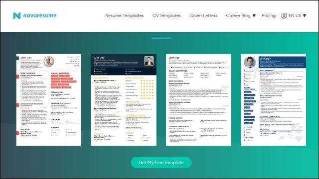 Novo Resume - Free CV Template