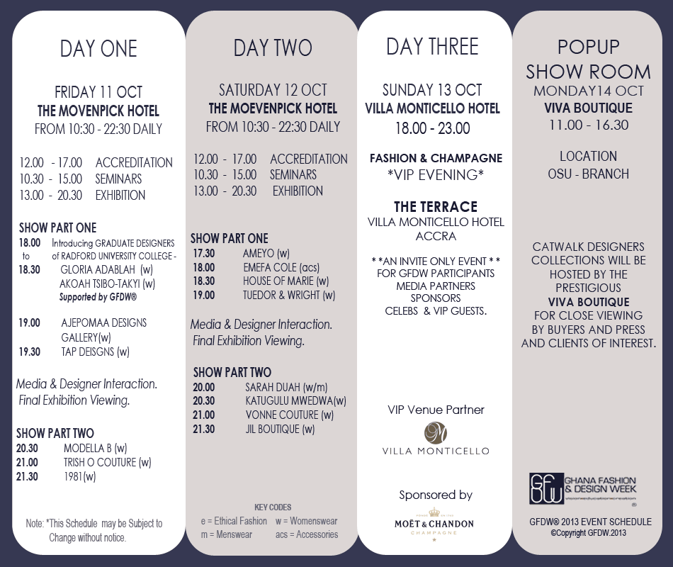 Ghana Rising Social Calendar Ghana Fashion & Design Week Release Show