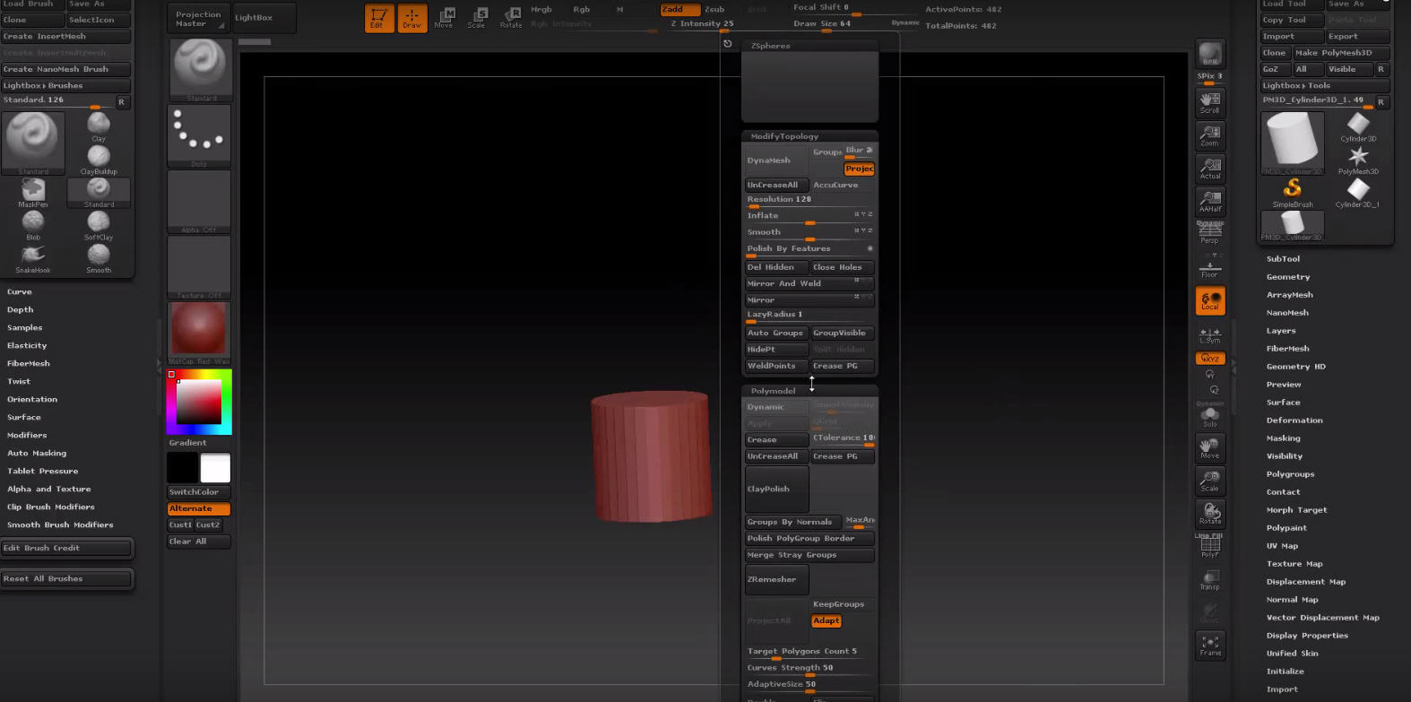 in zbrush turntable how to get rid of menus