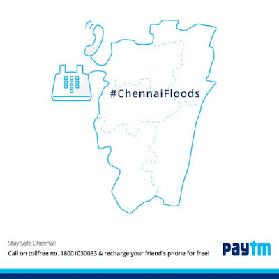 Paytm is doing free recharge for friends in Chennai