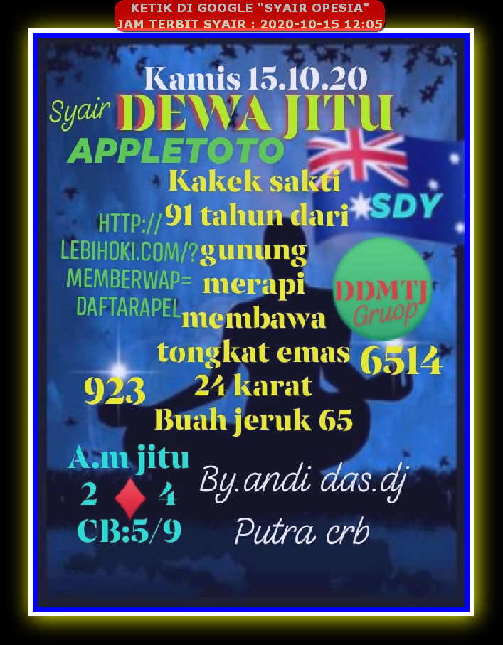 1 New Message Kode Syair Sydney 15 Oktober 2020 Forum Syair Togel Hongkong Singapura Sydney