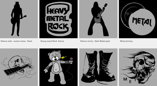 HEavy metal pólóminták - pólónyomás RockPont