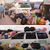 A taxi parked on a 'no parking zone' in baguio city was photographed being piled with garbage