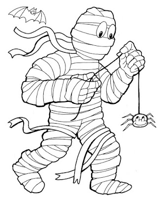 Mummy coloring pages 1