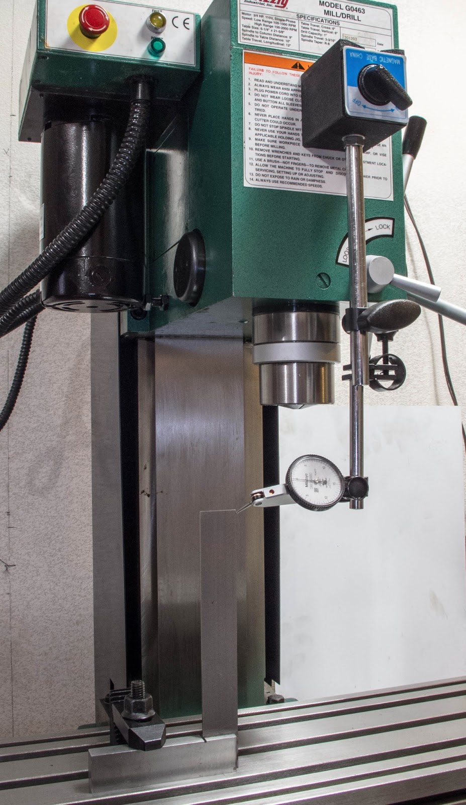 Tramming Sieg X3 Column and Head Yuriy's Toys