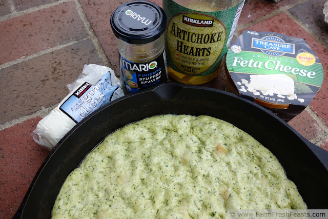 http://www.farmfreshfeasts.com/2013/05/arugula-pesto-focaccia-with-artichokes.html 