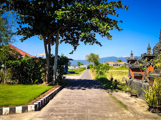 Natural Scenery Small Beach Road View In Warm Sunshine On A Sunny Day The Village Seririt North Bali Indonesia