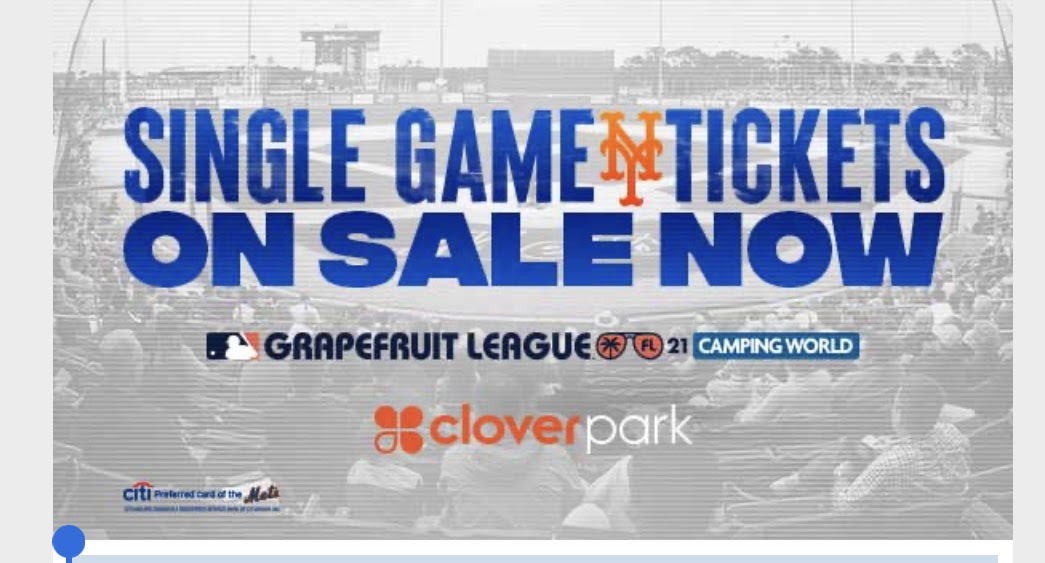 Mets Spring Training Tickets on sale