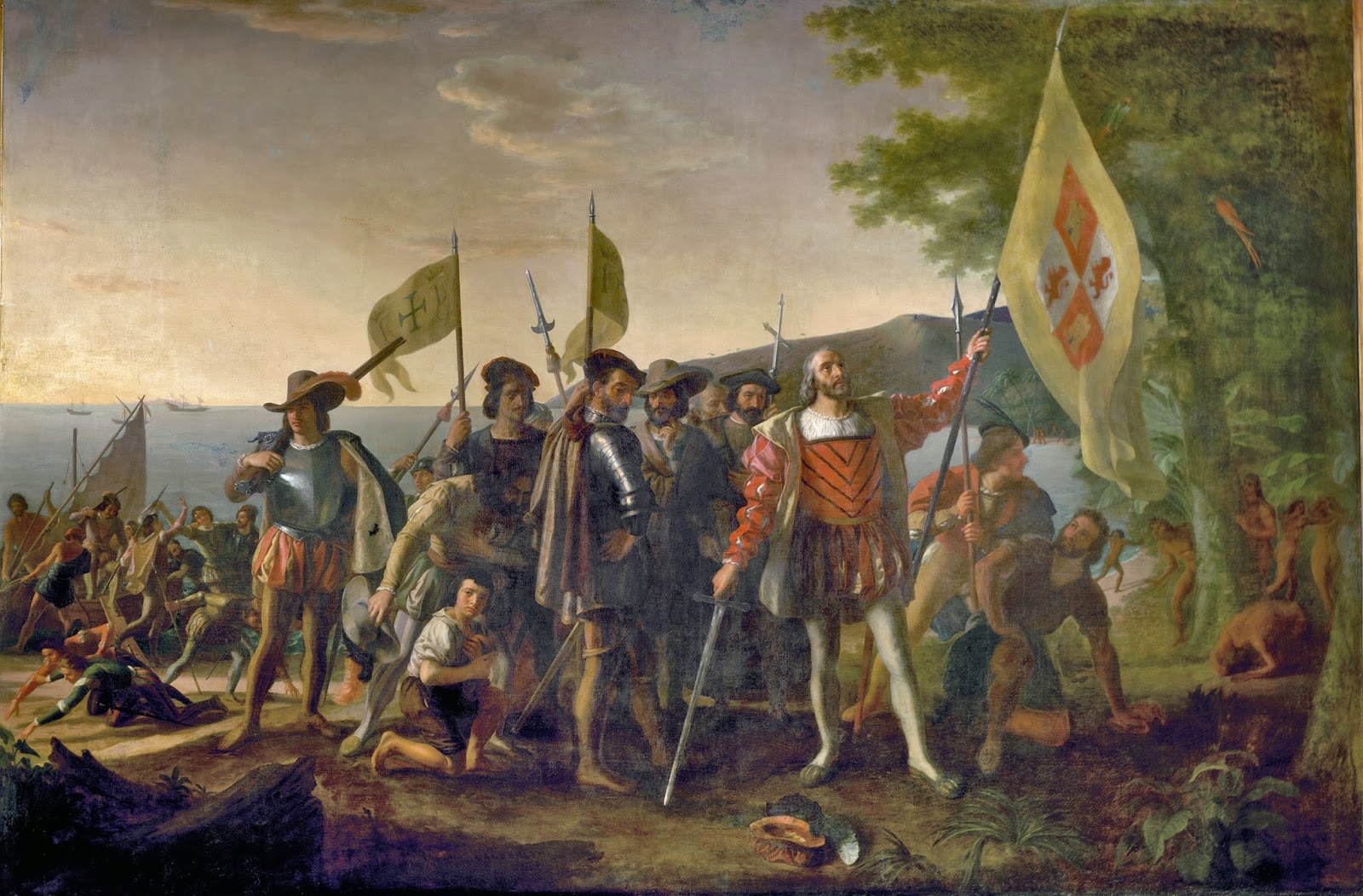 Tangled Roots and Trees Landing of Columbus Painting