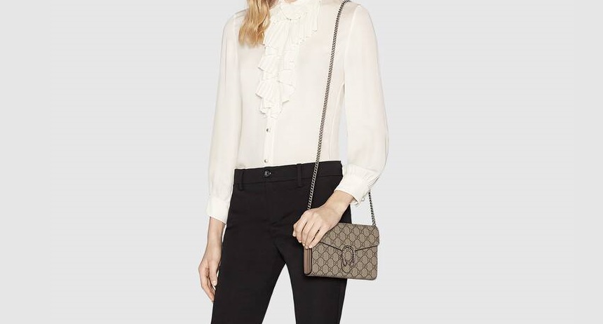 dionysus gg supreme canvas wallet on a chain