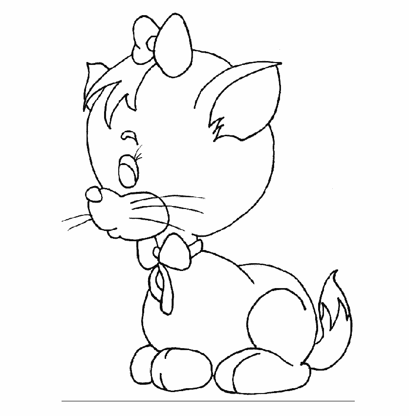 baby cats coloring pages - photo #37