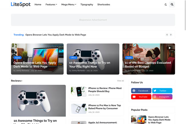 LiteSpot Blogger Template premium free LiteSpot Blogger Template premium free