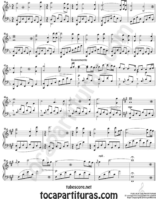 2 Rose de Titanic by James Horner Partitura de Piano de Titanic Sheet Music for Piano "Rose". Soundtrack Partitura de My heart will go on también para piano