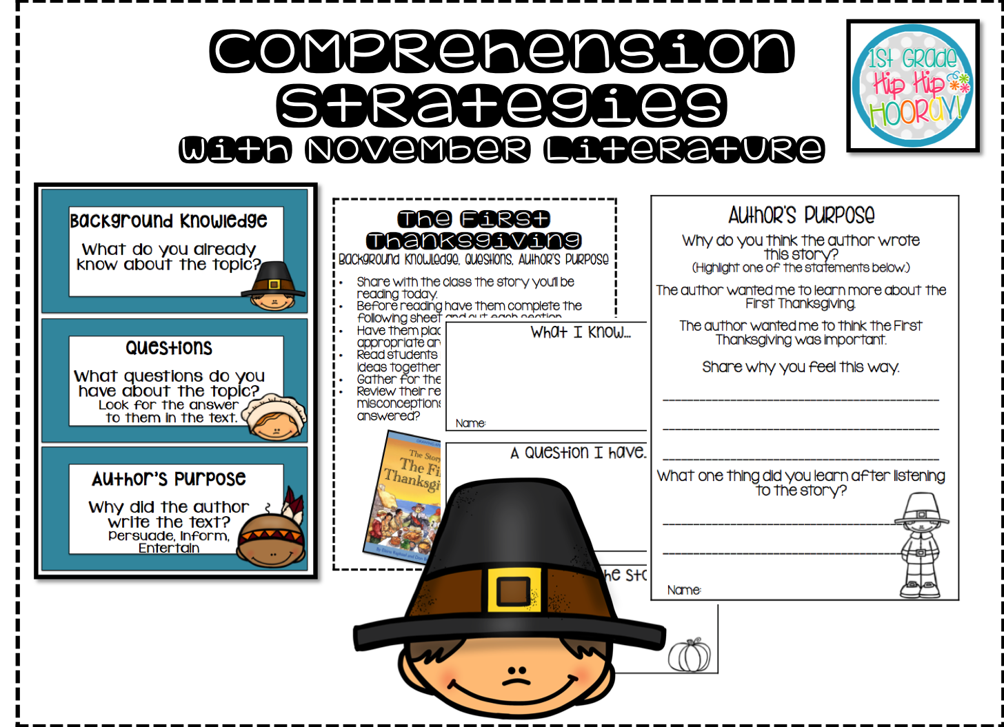 1st Grade Hip Hip Hooray! Teaching Comprehension Strategies with