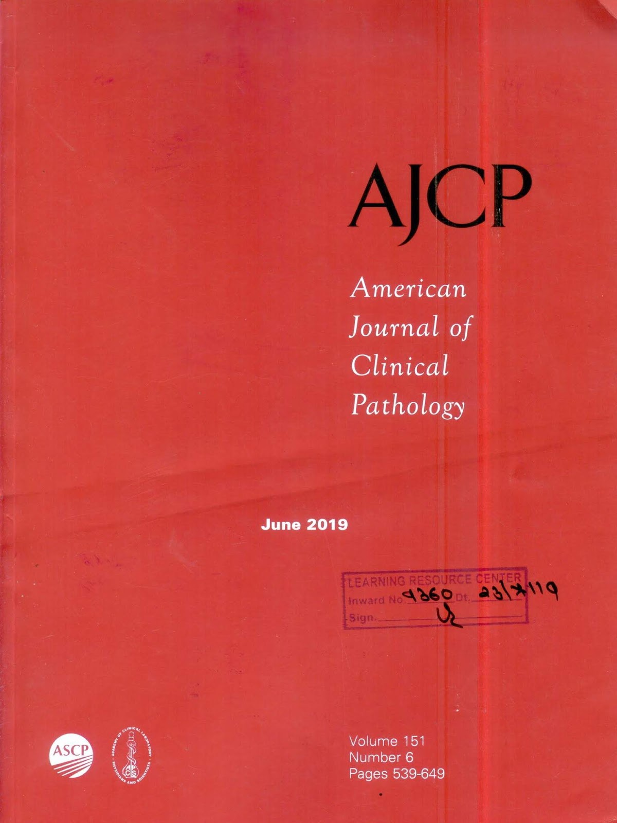 https://academic.oup.com/ajcp/issue/151/6