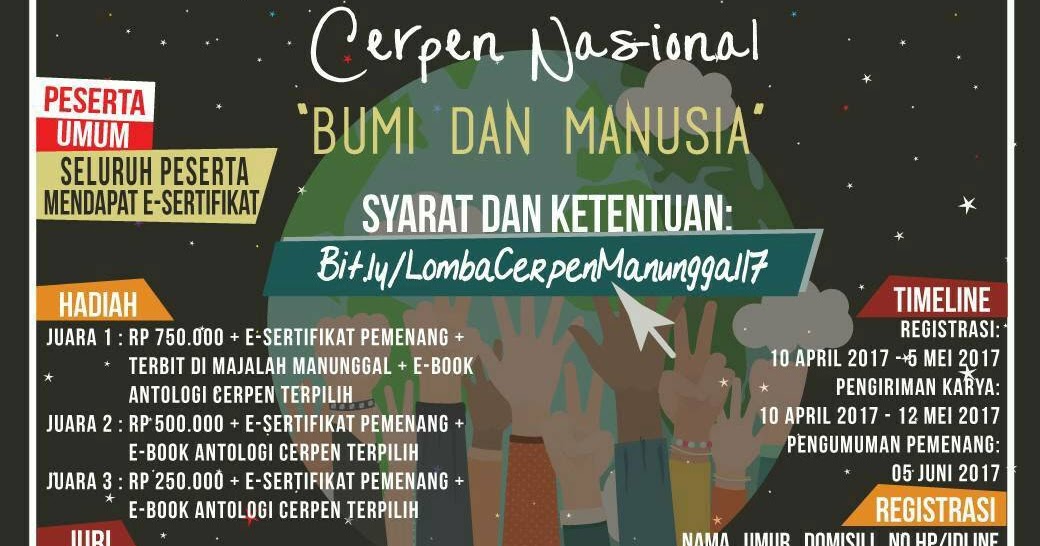 Lomba Menulis Cerpen Nasional 2017 Dari Lpm Manunggal Undip Info Lomba 2021 Terbaru