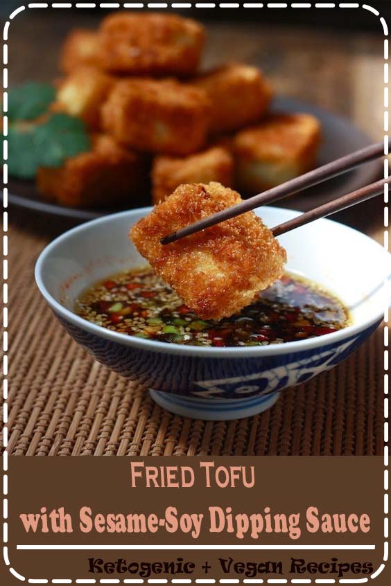 Fried Tofu with SesameSoy Dipping Sauce FoodieRecipes65