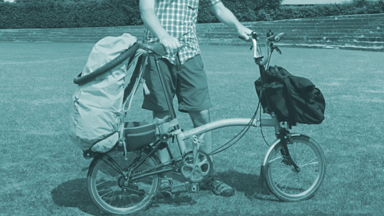 Luggage on a Brompton for Touring The Brompton Traveler