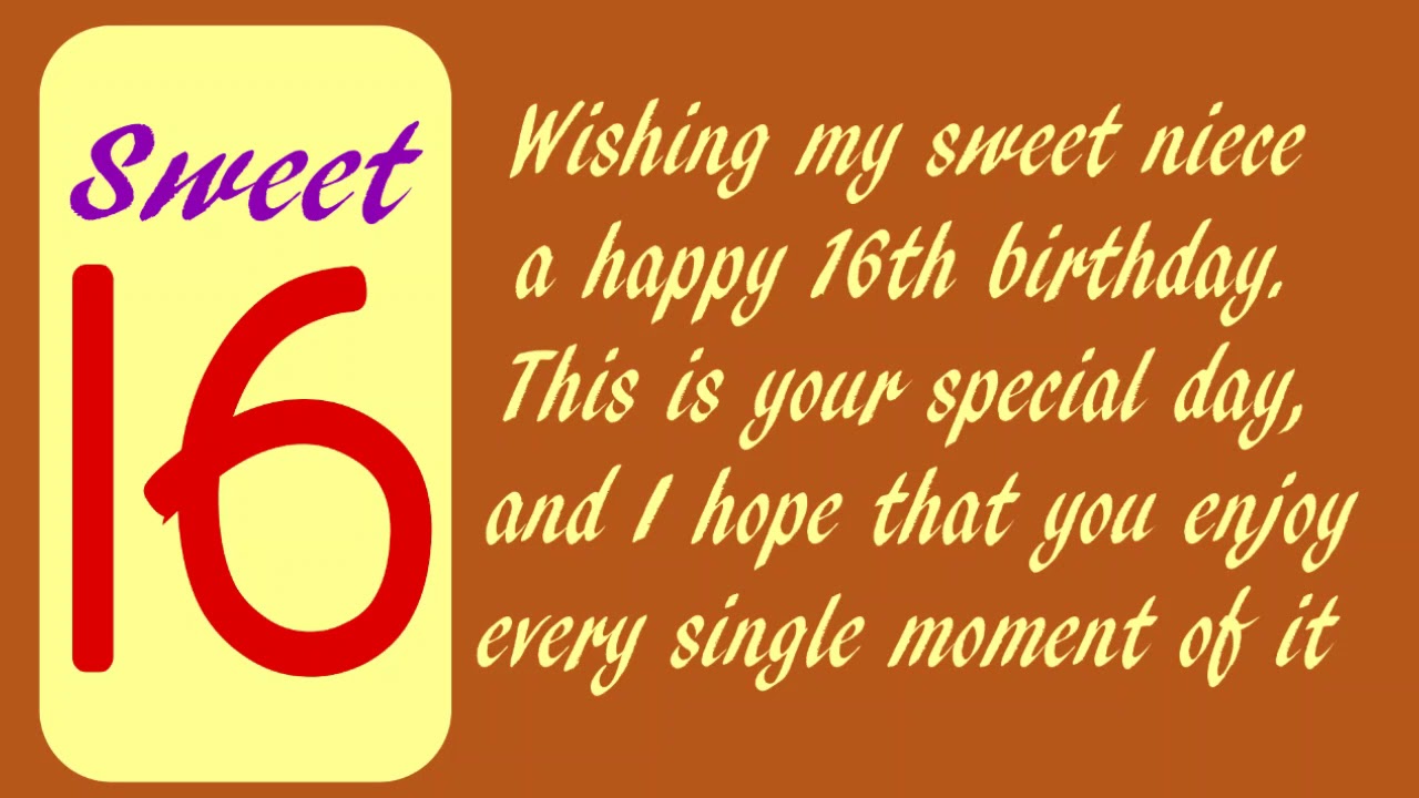 16th Birthday Wishes and Messages For Sweet Sixteen Love SMS Quotes