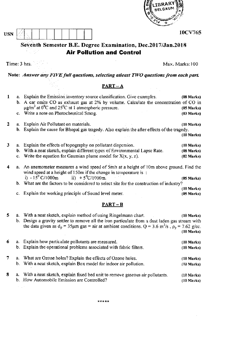 Visvesvaraya Technological University B.E. Civil Engineering (CBCS