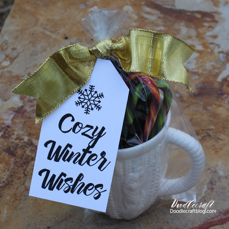 Wrapping Paper Neighbor Gift Idea with Printable - Girl Loves Glam