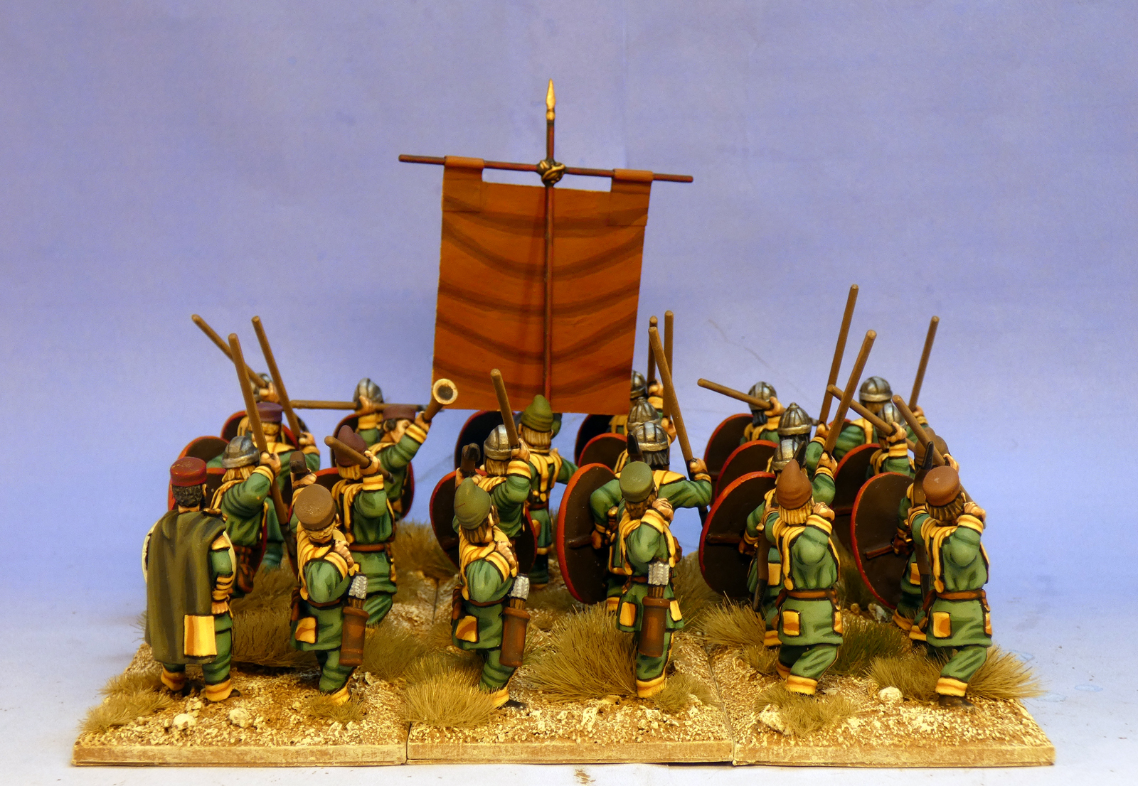 Unarmoured Early Byzantine Skutatoi Second Unit Complete! 18/04/2021 UNARMOURED%2BGREEN%2BUNIT%2BFRONT%2B1F