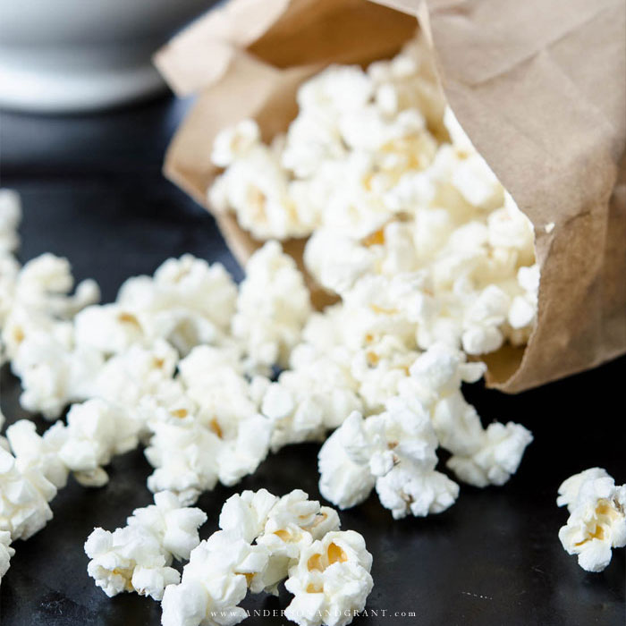 DIY Homemade Microwave Popcorn anderson + grant