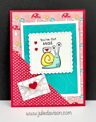 Stampin' Up! Snail Mail Corner Pocket Card + VIDEO tutorial ~ January-June 2021 Mini Catalog ~ www.juliedavison.com #stampinup