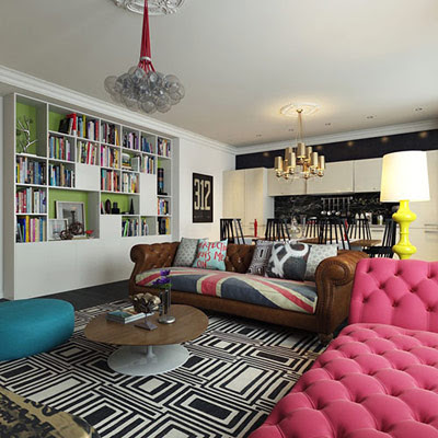 How to add pop art interior design to your home, pop art style for living room
