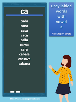 Unsyllabled Words with the Small Vowel Letter a - Effective Reading Guide for Kids