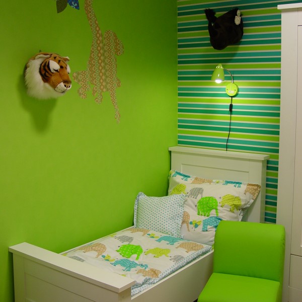 Dormitorio para niños color verde - Ideas para decorar dormitorios