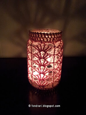Crocheted jar cover