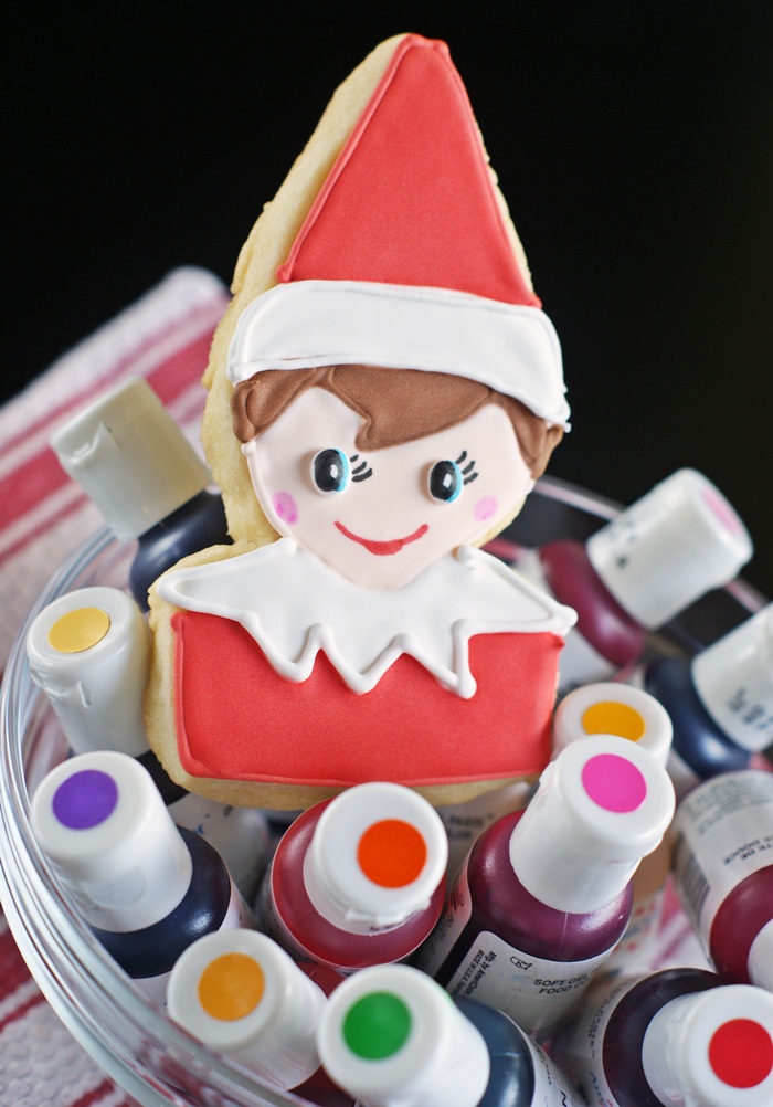 elf of the shelf cookies: how to decorate christmas cookies