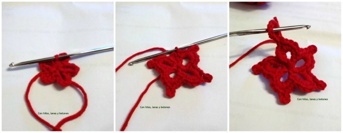 Con hilos, lanas y botones: Árbol de Navidad de ganchillo en punto bobble (patrón gratis)