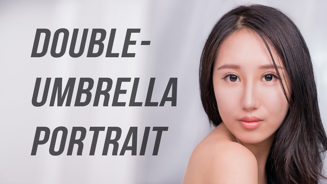 Double Umbrella Lighting with Speedlights for Female Beauty Portrait