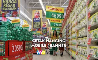 Tempat Jasa Cetak Hanging Mobile Banner Murah