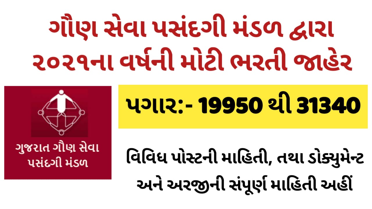 GSSSB Recruitment 2021 for 157 Head Clerk, 320 Sub Accountant, Sanitary inspector & Other GSSSB Recruitment 2021 for 157 Head Clerk, 320 Sub Accountant, Sanitary inspector & Other