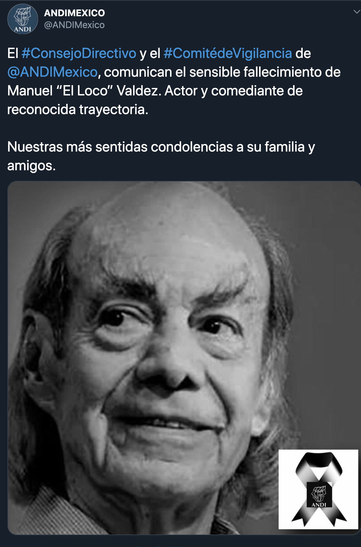 Fallece Manuel “El Loco” Valdés