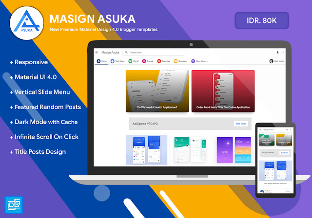 Masign Asuka Premium Blogger Template