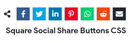 Square Social Share Buttons CSS