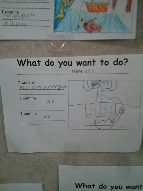 what do you want to do? classroom draw and write question